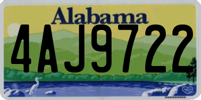 AL license plate 4AJ9722