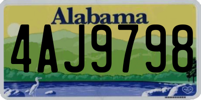 AL license plate 4AJ9798