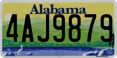 AL license plate 4AJ9879