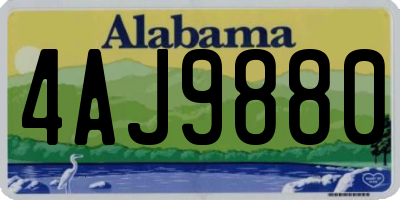 AL license plate 4AJ9880