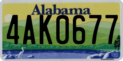 AL license plate 4AK0677