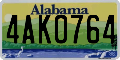 AL license plate 4AK0764