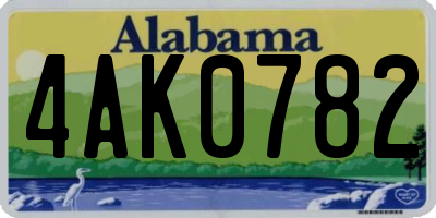 AL license plate 4AK0782