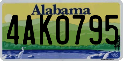 AL license plate 4AK0795