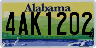 AL license plate 4AK1202