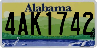 AL license plate 4AK1742