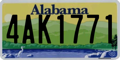 AL license plate 4AK1771