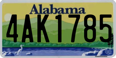 AL license plate 4AK1785