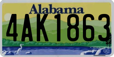 AL license plate 4AK1863