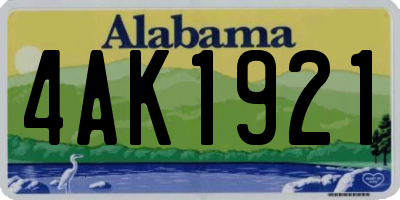 AL license plate 4AK1921