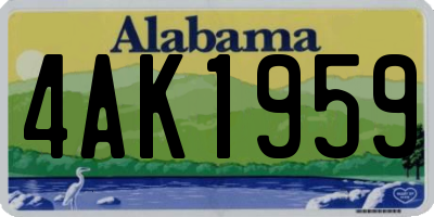 AL license plate 4AK1959
