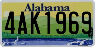 AL license plate 4AK1969