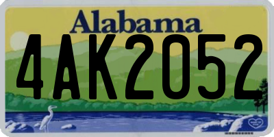 AL license plate 4AK2052