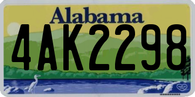 AL license plate 4AK2298