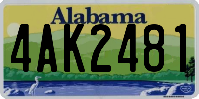 AL license plate 4AK2481