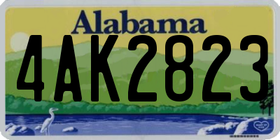AL license plate 4AK2823