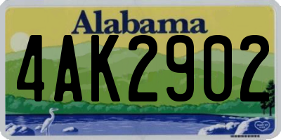 AL license plate 4AK2902