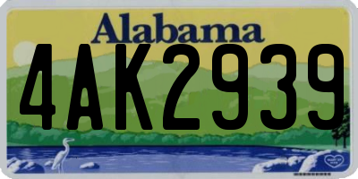 AL license plate 4AK2939
