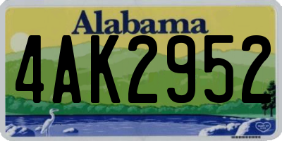 AL license plate 4AK2952