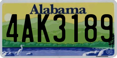 AL license plate 4AK3189