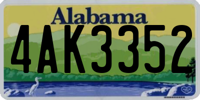 AL license plate 4AK3352