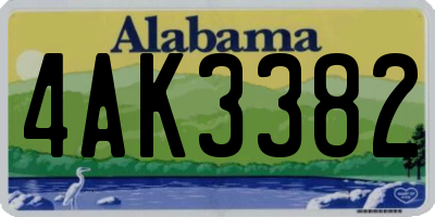 AL license plate 4AK3382