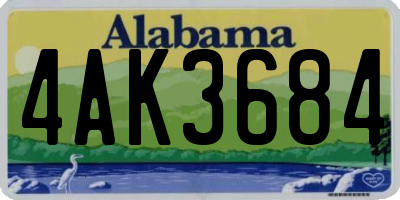 AL license plate 4AK3684