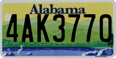 AL license plate 4AK3770