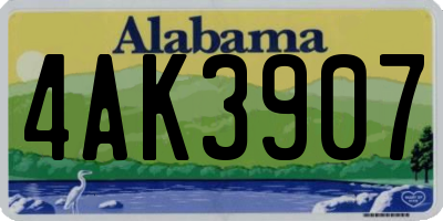 AL license plate 4AK3907