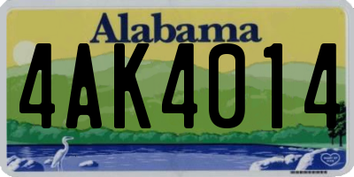 AL license plate 4AK4014
