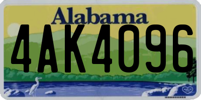 AL license plate 4AK4096