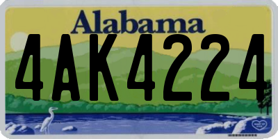 AL license plate 4AK4224