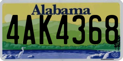 AL license plate 4AK4368