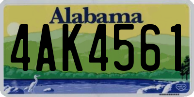 AL license plate 4AK4561