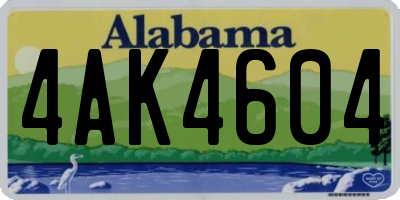 AL license plate 4AK4604