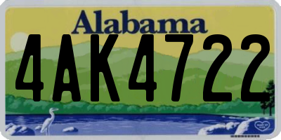 AL license plate 4AK4722