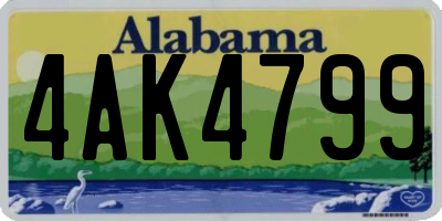 AL license plate 4AK4799