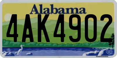 AL license plate 4AK4902