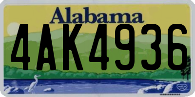 AL license plate 4AK4936