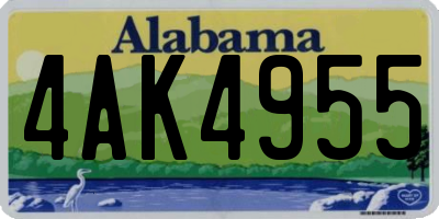 AL license plate 4AK4955