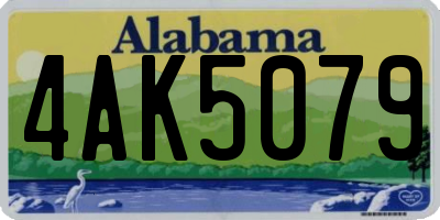 AL license plate 4AK5079