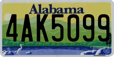 AL license plate 4AK5099