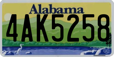 AL license plate 4AK5258