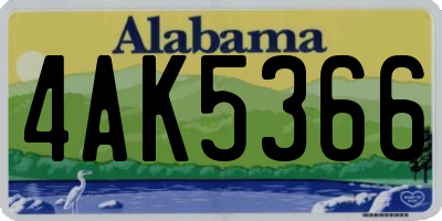 AL license plate 4AK5366