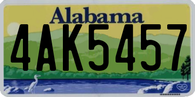 AL license plate 4AK5457