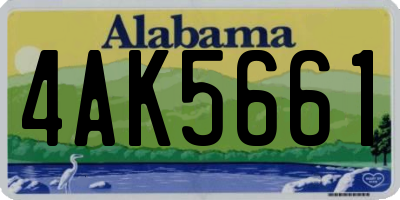 AL license plate 4AK5661