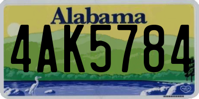 AL license plate 4AK5784