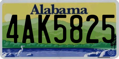 AL license plate 4AK5825