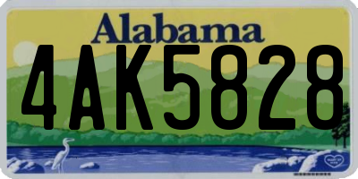 AL license plate 4AK5828