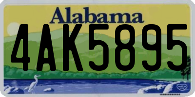 AL license plate 4AK5895